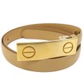 Cartier ベルト ラブコレクション ベージュ ゴールド レザー