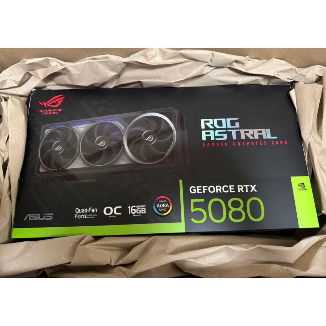 新品未開封ROG RTX5080 016G- GAMING スマホ/家電/カメラのPC/タブレット(PCパーツ)の商品写真