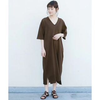 かぐれ - kagure かぐれ　sigalm ロングワンピース　和紙　ブラウン　人気　完売