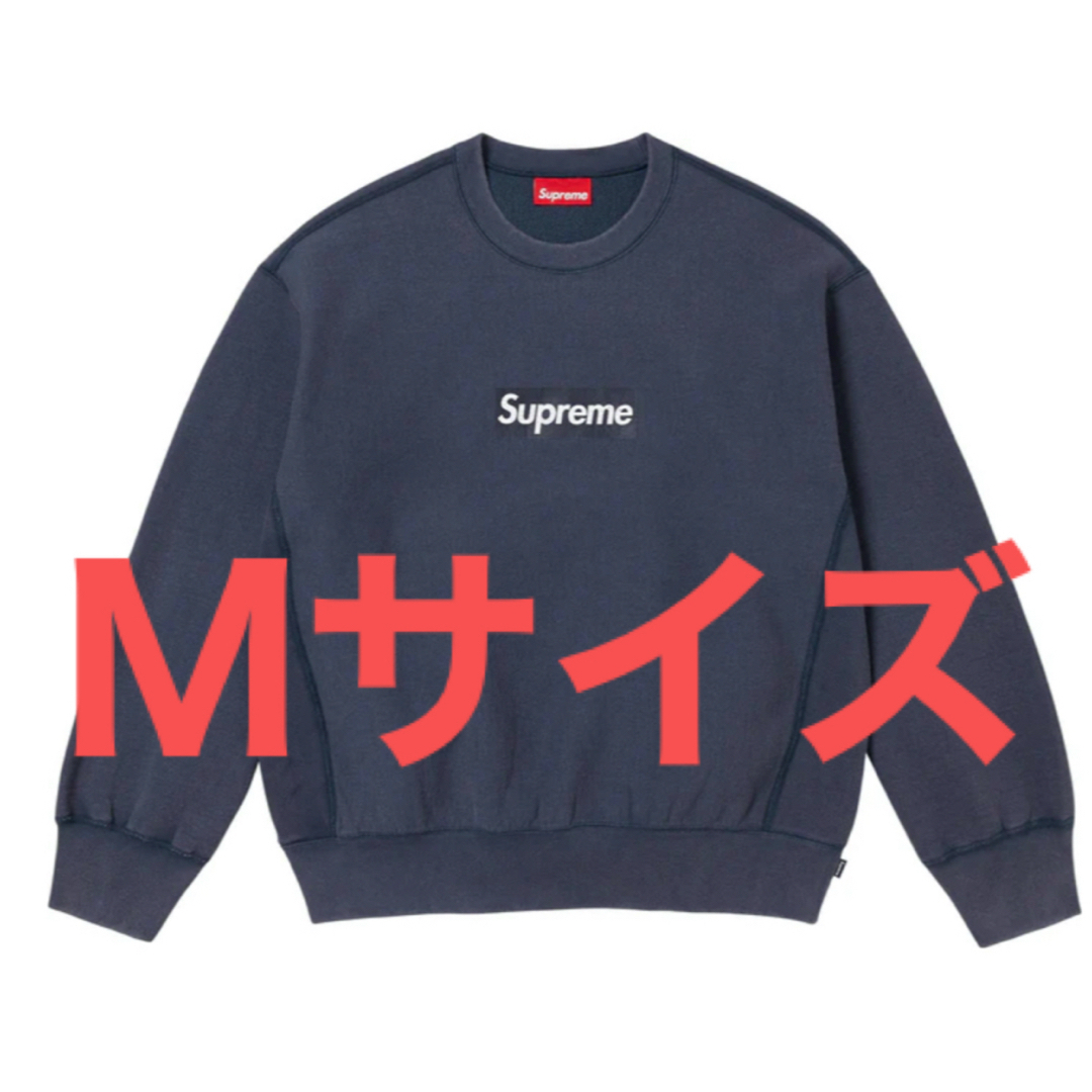 Supreme(シュプリーム)のsupreme Washed Box Logo Crewneck Navy M メンズのトップス(スウェット)の商品写真