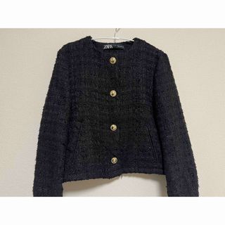 ZARA - 【完売品】ZARA ゴールドボタン クロップド ジャケット ZARA - 【完売品】ZARA ゴールドボタン クロップド ジャケット