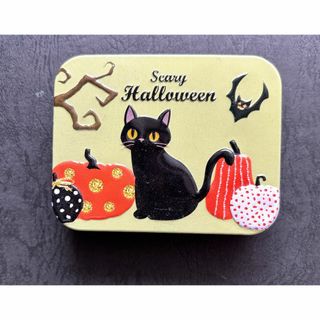 お値下げしました！かわいい猫のミニスクエア缶　ハロウィン版(日用品/生活雑貨)