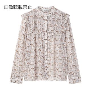 🐹3月新作🌸16625◆フラワー 花柄 フリル ブラウス(シャツ/ブラウス(長袖/七分))