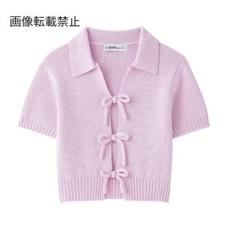 🐹3月新作🌸16635◆レースアップ ニット カーディガン(カーディガン)