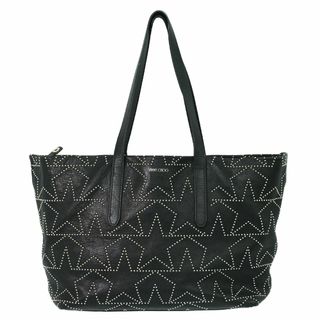 ジミーチュウ(JIMMY CHOO)の本物 ジミーチュウ JIMMY CHOO ソフィア M スタッズ スター 星柄 ショルダーバッグ トートバッグ レザー ブラック Sophia バッグ 中古(ショルダーバッグ)