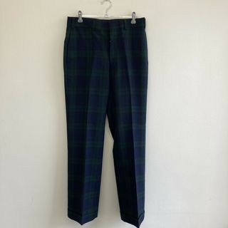 【J.PRESS】ジェイプレス　ネイビー系、モスグリーンチェック　パンツ　カジュアル　ゆったり(その他)