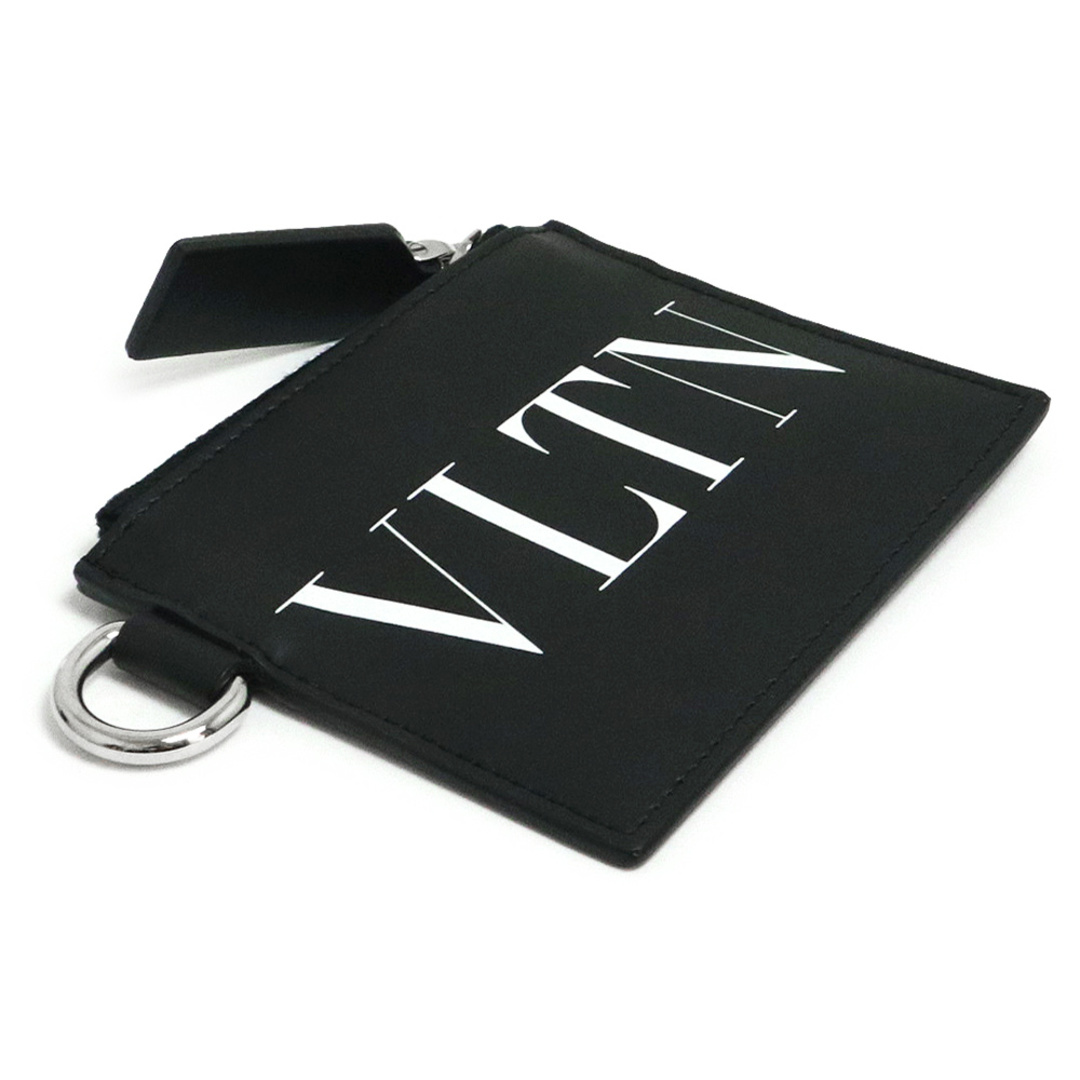 関税負担なし☆VALENTINO VLTN カーフスキン ロゴカードケース ヴァレンティノ】ロゴ カーフスキン 小銭入れ付 カードケース
