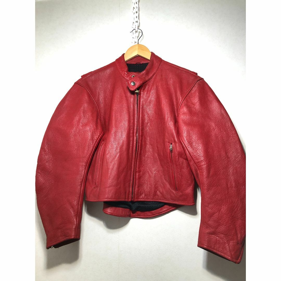513061 PLICANA レディース レザー ライダース XL レッド