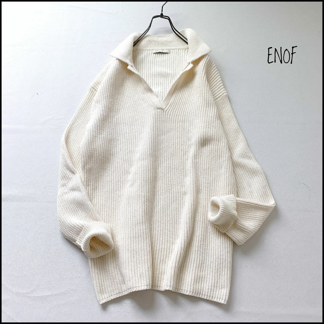 【美品】ENOF 着るだけで細見え！オーバーシルエットも楽しめるニット　可愛い