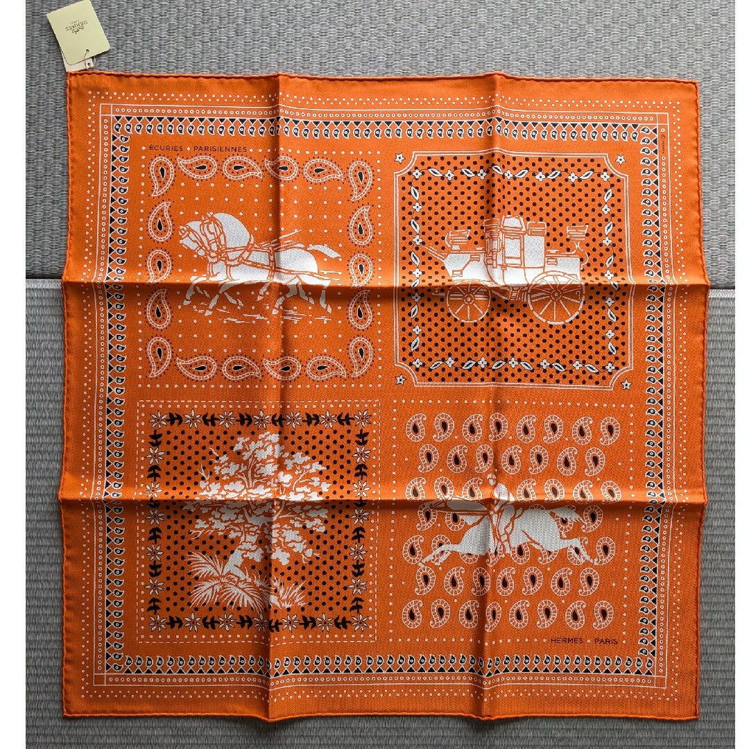 新品 タグ付き HERMES カレ55 スカーフ 確実正規 エルメス 未使用