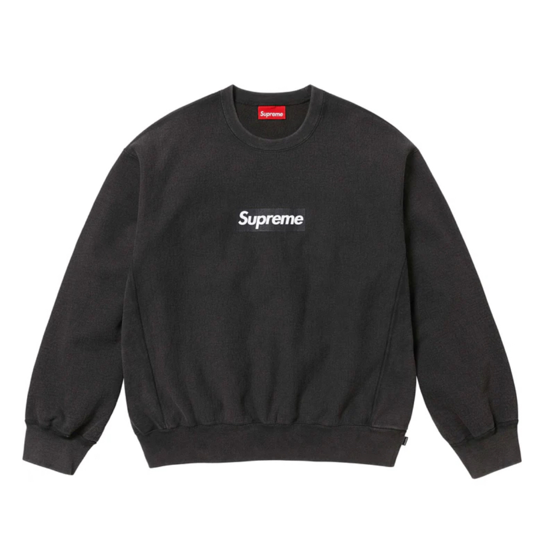 Supreme(シュプリーム)のM Supreme Washed Box Logo Crewneck black メンズのトップス(スウェット)の商品写真
