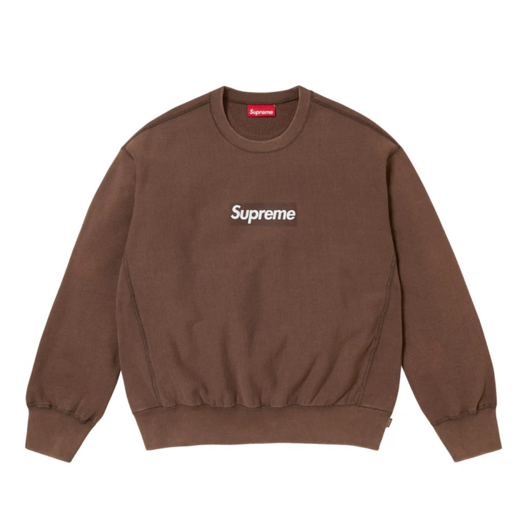 Supreme(シュプリーム)のM Supreme Washed Box Logo Crewneck brown メンズのトップス(スウェット)の商品写真