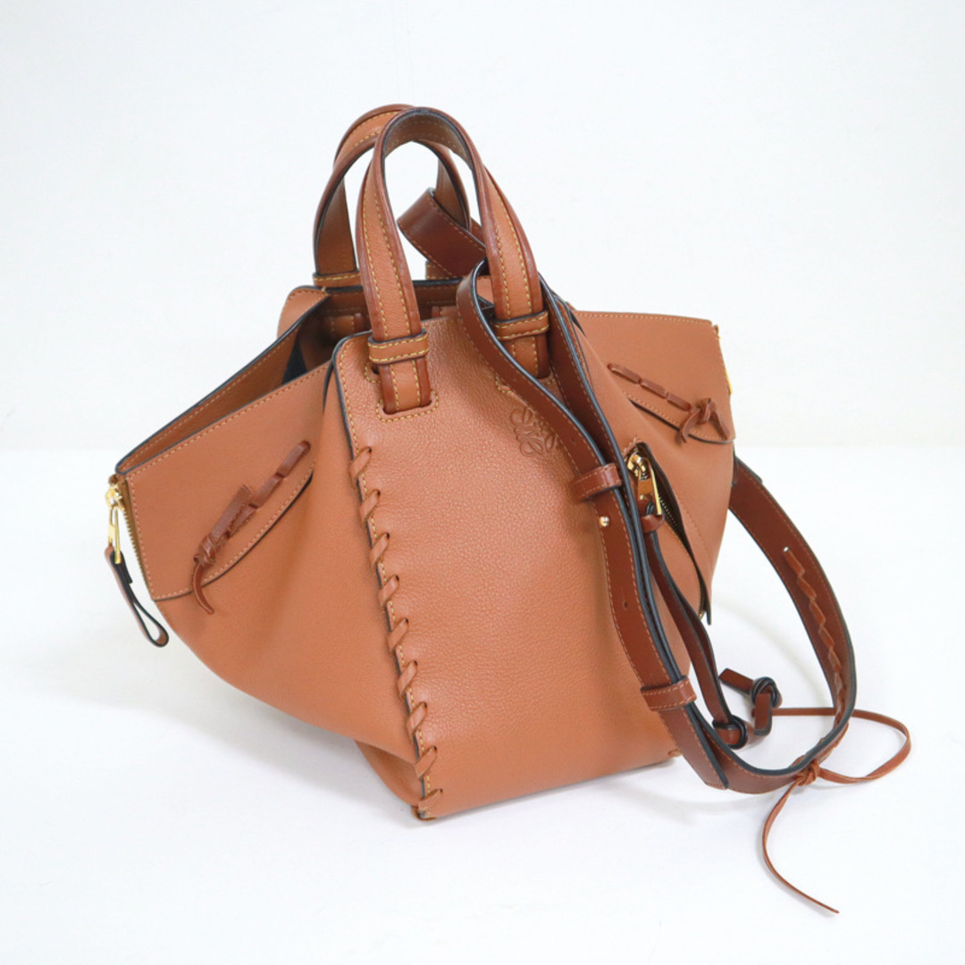 LOEWE - 【LOEWE】ロエベ ハンモック・スモールバッグ ショルダーバッグ レザー×レース ブラウン×ゴールド金具 /ok06032ik