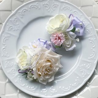 春の花束みたい♡ママとリンク親子コサージュ(単品もOKです♡)184.185(コサージュ/ブローチ)