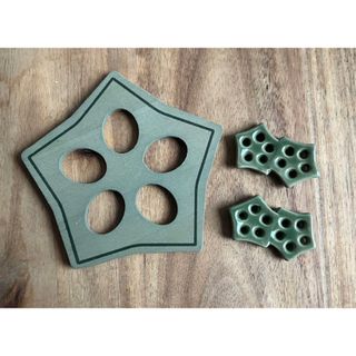 【新品】オクラのコースターと箸置きセット(食器)