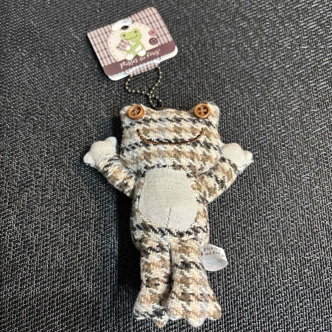かえるのピクルス ブラウンチェック ハグマスコット エンタメ/ホビーのおもちゃ/ぬいぐるみ(ぬいぐるみ)の商品写真