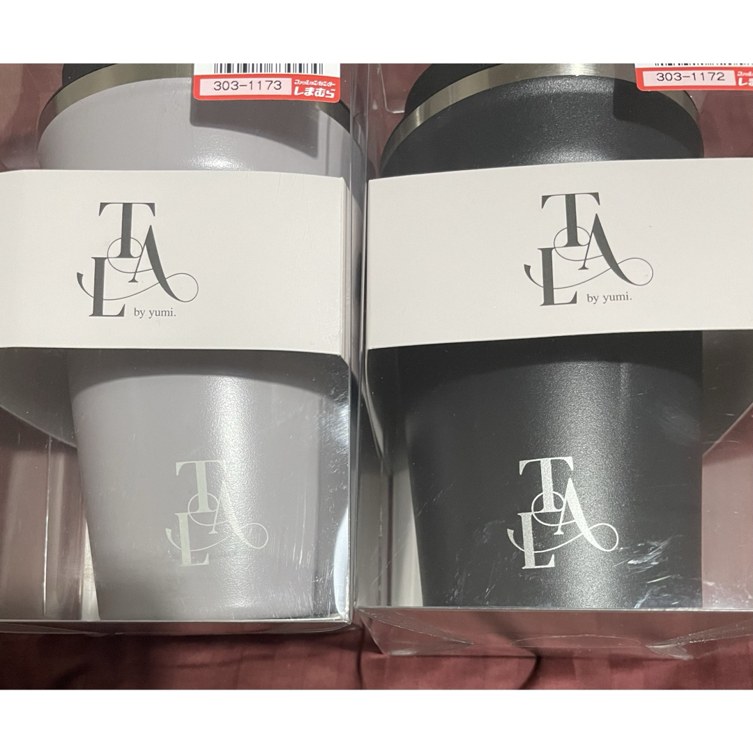 しまむら(シマムラ)のしまむら tal.by yumi. ステンレスタンブラー グレージュ・ブラック  インテリア/住まい/日用品のキッチン/食器(タンブラー)の商品写真