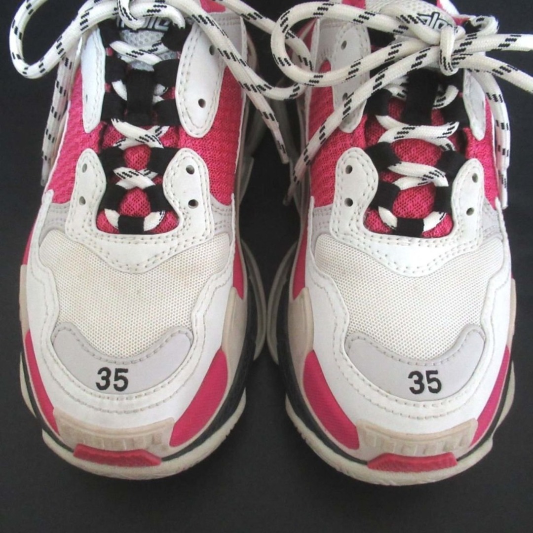 BALENCIAGA(バレンシアガ)の美品 BALENCIAGA バレンシアガ TRIPLE S トリプルエス ダッドシューズ スニーカー 524039 35サイズ 23cm ピンク×ホワイト系 レディース 古着 中古 USED レディースの靴/シューズ(スニーカー)の商品写真