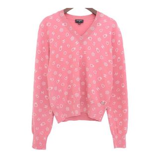 CHANEL - 本物 シャネル COCO装飾ボタン ノースリーブ リブ CHANEL - 本物 シャネル COCO装飾ボタン ノースリーブ リブ