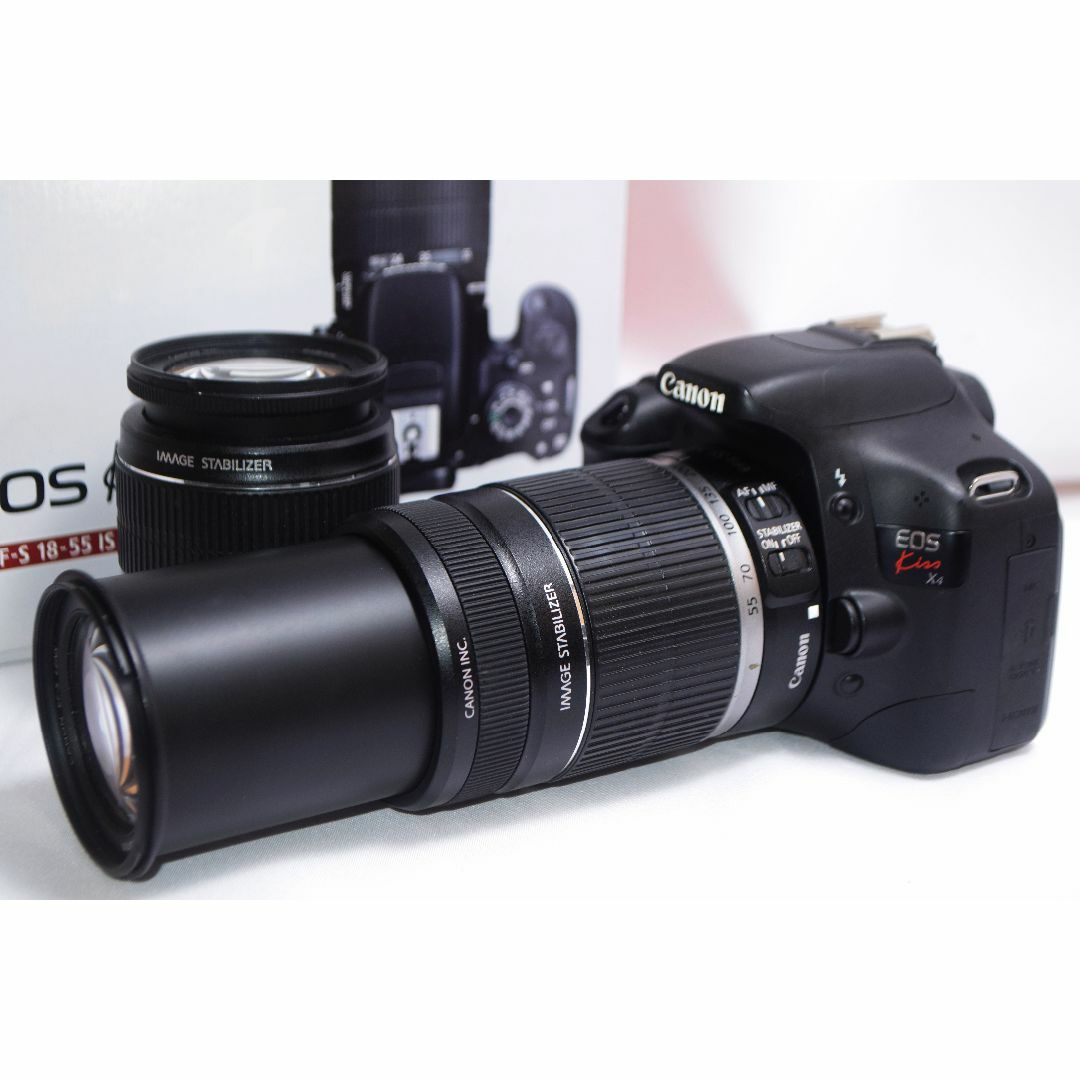Canon - 美品 【Canon EOS Kiss X4 ダブルレンズ】 初心者おすすめセット