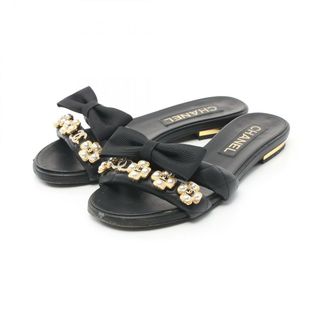 CHANEL - シャネル CHANEL サンダル 靴 シューズ レザー サテン CHANEL - シャネル CHANEL サンダル 靴 シューズ レザー サテン