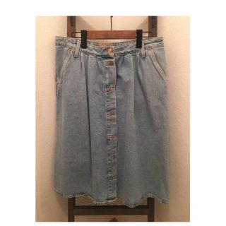 ザラ(ZARA)のZARA デニム スカート L 美品 専用(ひざ丈スカート)