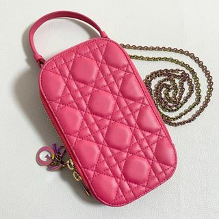 Christian Dior - ディオール カロ ミディアム 白 カナージュ Christian Dior - ディオール カロ ミディアム 白 カナージュ