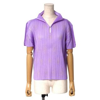中古】プリーツプリーズ半袖シャツブラウス絞り模様(PLEATS 中古】プリーツプリーズ半袖シャツブラウス絞り模様(PLEATS