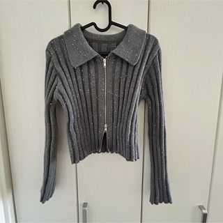 FETICO 定価4.9万 STUDIOUS 別注 ニット カーディガン フリーの FETICO 定価4.9万 STUDIOUS 別注 ニット カーディガン フリーの