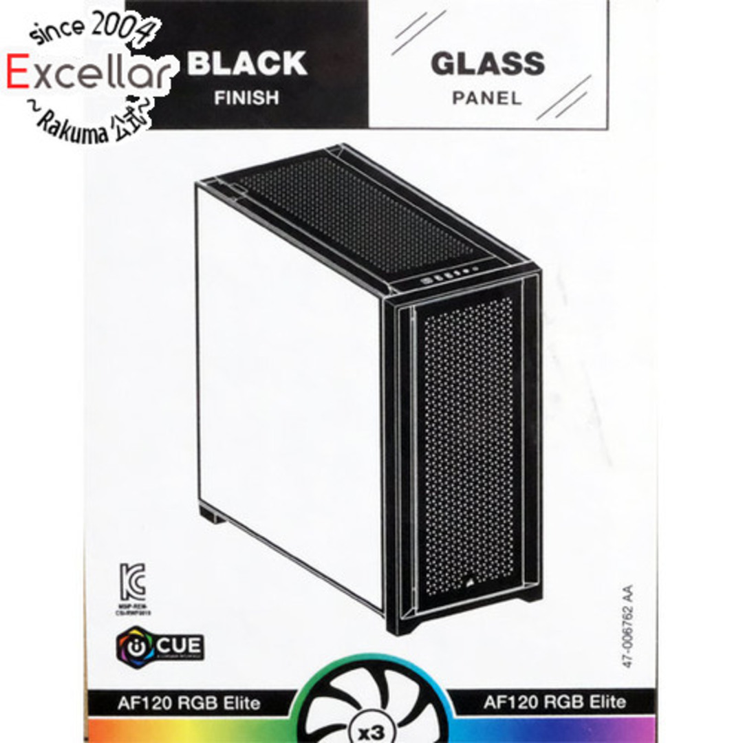 【新品(開封のみ・箱きず・やぶれ)】 Corsair製 PCケース iCUE 5000D RGB Airflow CC-9011242-WW ブラック スマホ/家電/カメラのPC/タブレット(PCパーツ)の商品写真