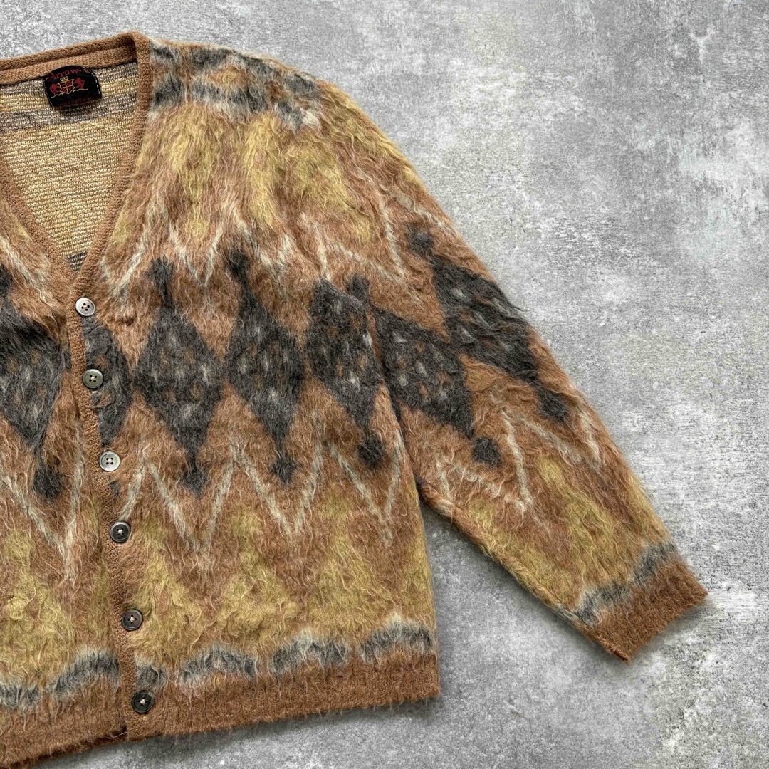 ARROW(アロー)の【Arrow】 アロー 60s モヘアカーディガン ヴィンテージ USA製  メンズのトップス(カーディガン)の商品写真