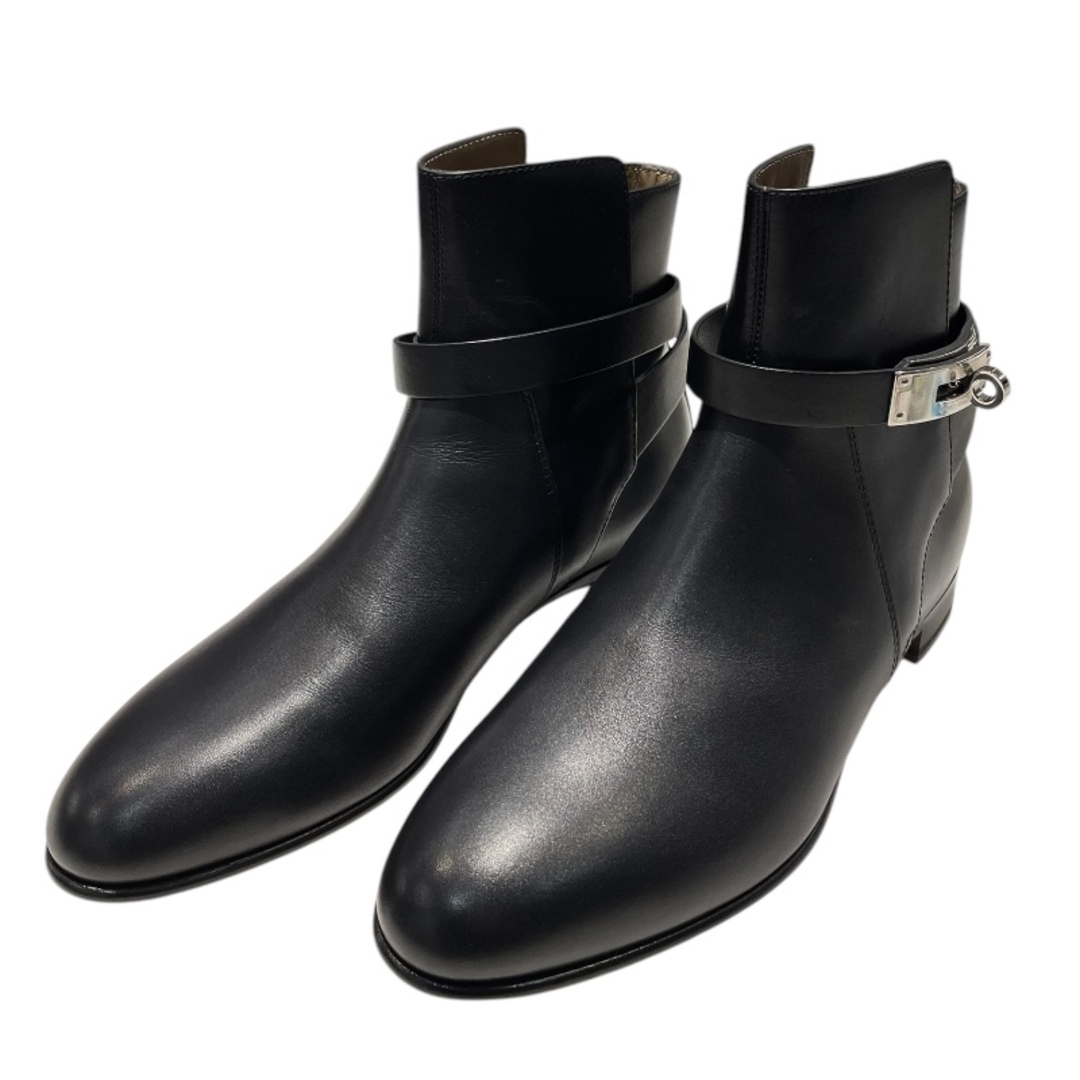 HERMES - 　エルメス HERMES ネオケリークラスプ レザーショートブーツ H162133Z ブラック カーフレザー レディース ブーツ