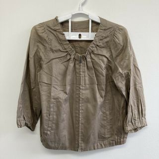 【ofuon】オフオン　ベージュ　40　ブラウス　長袖トップス　無地　シンプル　バルーンスリーブ(シャツ/ブラウス(長袖/七分))