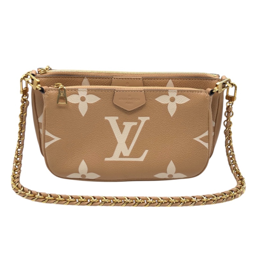 LOUIS VUITTON - 　ルイ・ヴィトン LOUIS VUITTON ミュルティ・ポシェット・アクセソワール M45983  ベージュ モノグラム・アンプラント レディース ショルダーバッグ
