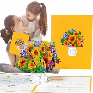 新鮮なカット ペーパー ポップアップ花3D フラワー ブーケ バースデー