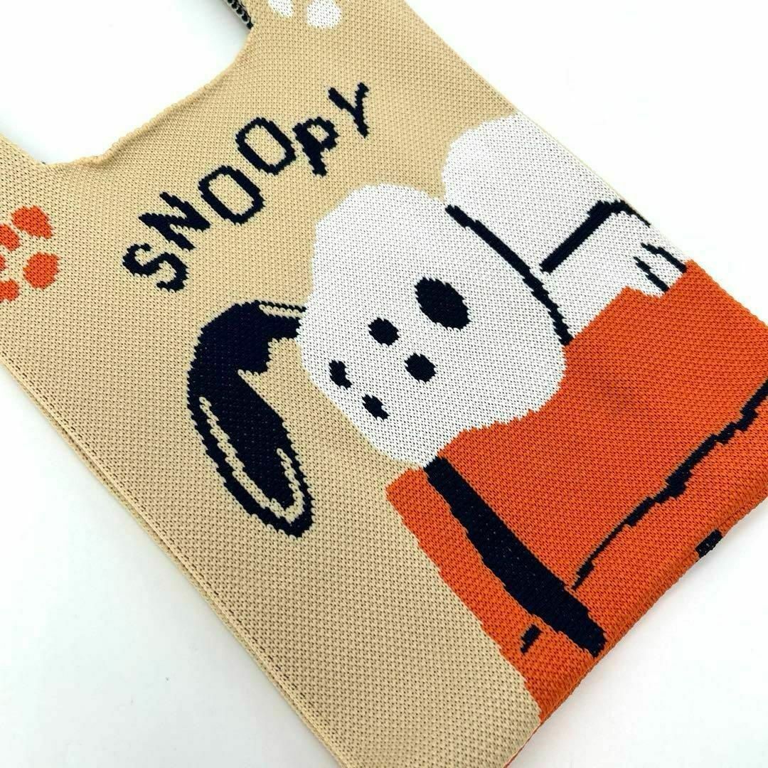 SNOOPY(スヌーピー)のSNOOPY スヌーピー S ニットトートバッグ SN782 未使用品 a レディースのバッグ(トートバッグ)の商品写真