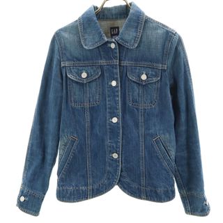 GAP - ギャップ ロゴ刺繍 デニムジャケット M ブルー×レッド GAP GAP - ギャップ ロゴ刺繍 デニムジャケット M ブルー×レッド GAP