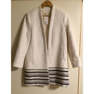 エイチアンドエム(H&M)の【新品】ロングジャケット(ノーカラージャケット)