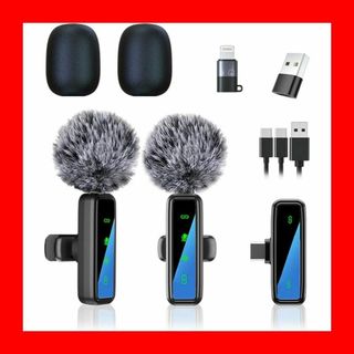 ピンマイク 360°集音ピンマイク iPhone Android 2人同時使用(マイク)