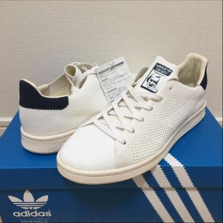 アディダス(adidas)のアディダス スタンスミス プライムニット レディース ホワイト × ネイビー(スニーカー)