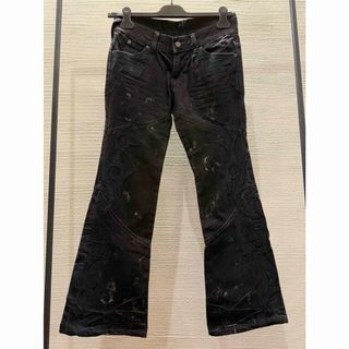 TORNADO MARTヴィンテージ 刺繍サイドレースアップ フレアデニム TORNADO MARTヴィンテージ 刺繍サイドレースアップ フレアデニム
