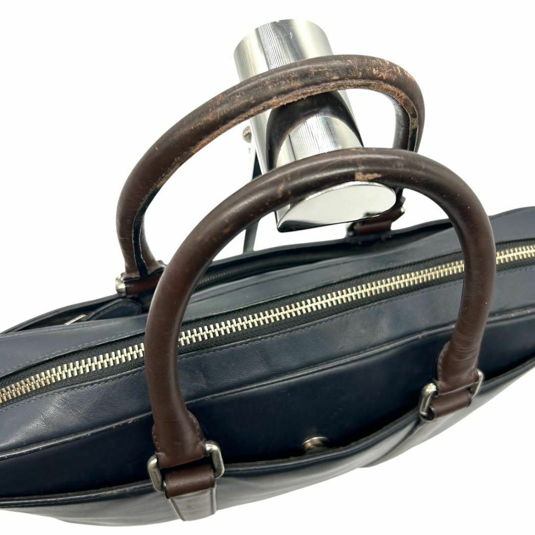美品 COACH 2way ビジネスバッグ PVC レザー ブリーフケース 黒
