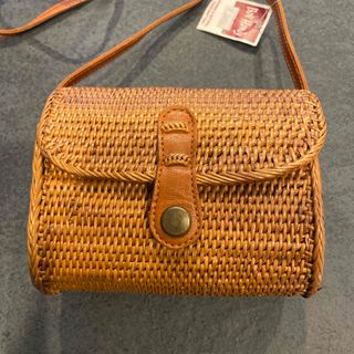 バリ島　アタバッグ　新品未使用　ショルダーバッグ　かごバッグ　ポーチ　ギフト(ショルダーバッグ)