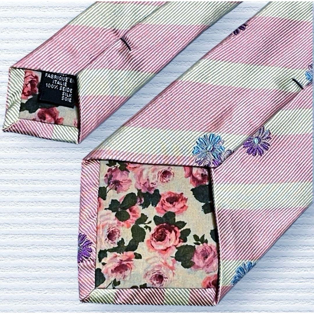 Paul Smith - Paul Smith ネクタイ 花 ストライプ レジメンタル
