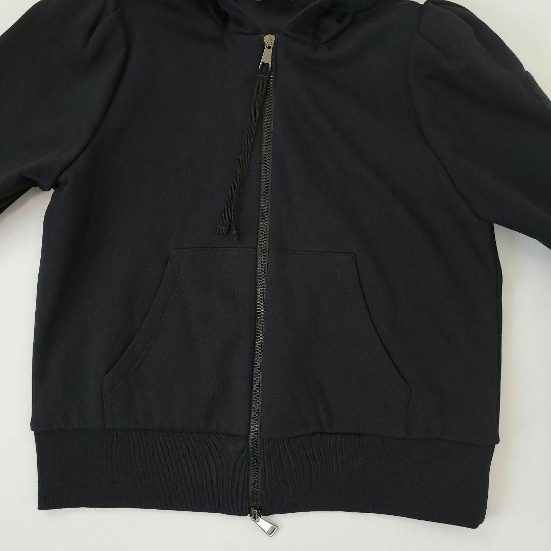 美品 MONCLER モンクレール レディース S ブラック パーカー ワッペン 美品 MONCLER モンクレール レディース S ブラック パーカー