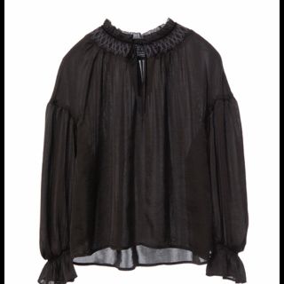 ダブルクローゼット(w closet)のw closet♡リボン付きシャーリングブラウス(シャツ/ブラウス(長袖/七分))