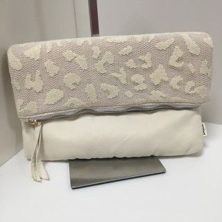 ジェラートピケ(gelato pique)のジェラートピケ♡超レアクラッチバッグ 春色メッシュレオパード柄(クラッチバッグ)