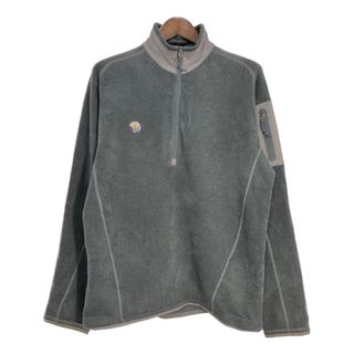 MOUNTAIN HARDWEAR マウンテンハードウェア ハーフジップ フリースジャケット アウトドア グレー (メンズ L) 中古 古着 T2139(その他)