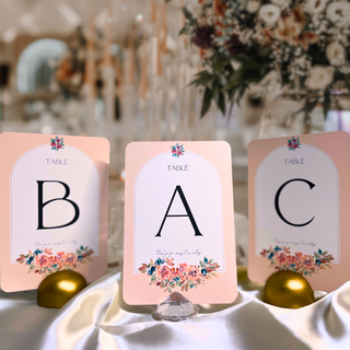[80円／1枚] テーブルナンバー（No.5 ピンクガーデン）席札　結婚式(その他)