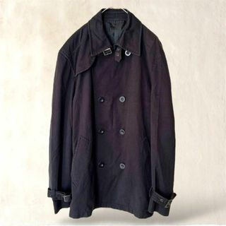 Avail - アベイル シンプル コート メンズ ブラック 通勤 通学 Avail - アベイル シンプル コート メンズ ブラック 通勤 通学
